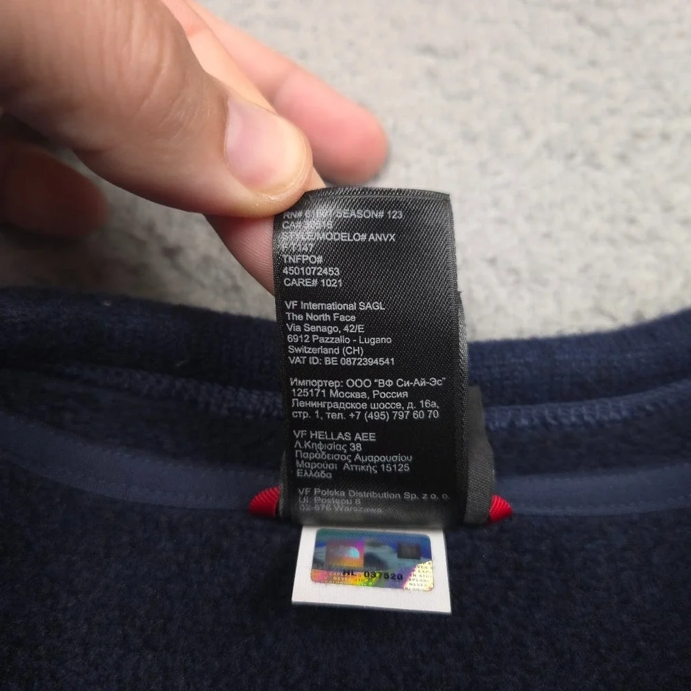 The North Face ANVX Men XXL Crewneck Fleece Pullover Sweatshirt Navy Blue